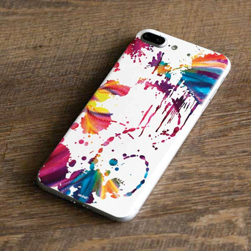 Chromatic Splatter White iPhone 8 Plus Skin